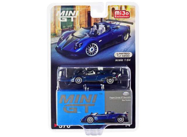 PRE-ORDER Mini GT Modeliukas Pagani Huayra HP Barchetta, blue tricolor