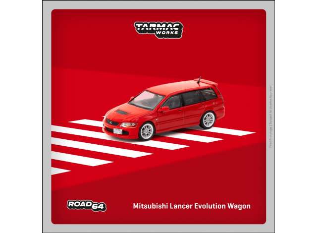 Tarmac Modeliukas 1/64 Mitsubishi Lancer Evolution Wagon, red