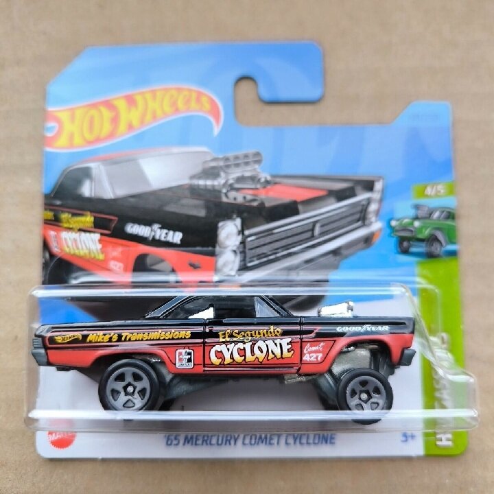Hot Wheels Mainline Modeliukas 65 Mercury Comet Cyclone Black Red (yra Sandėlyje)