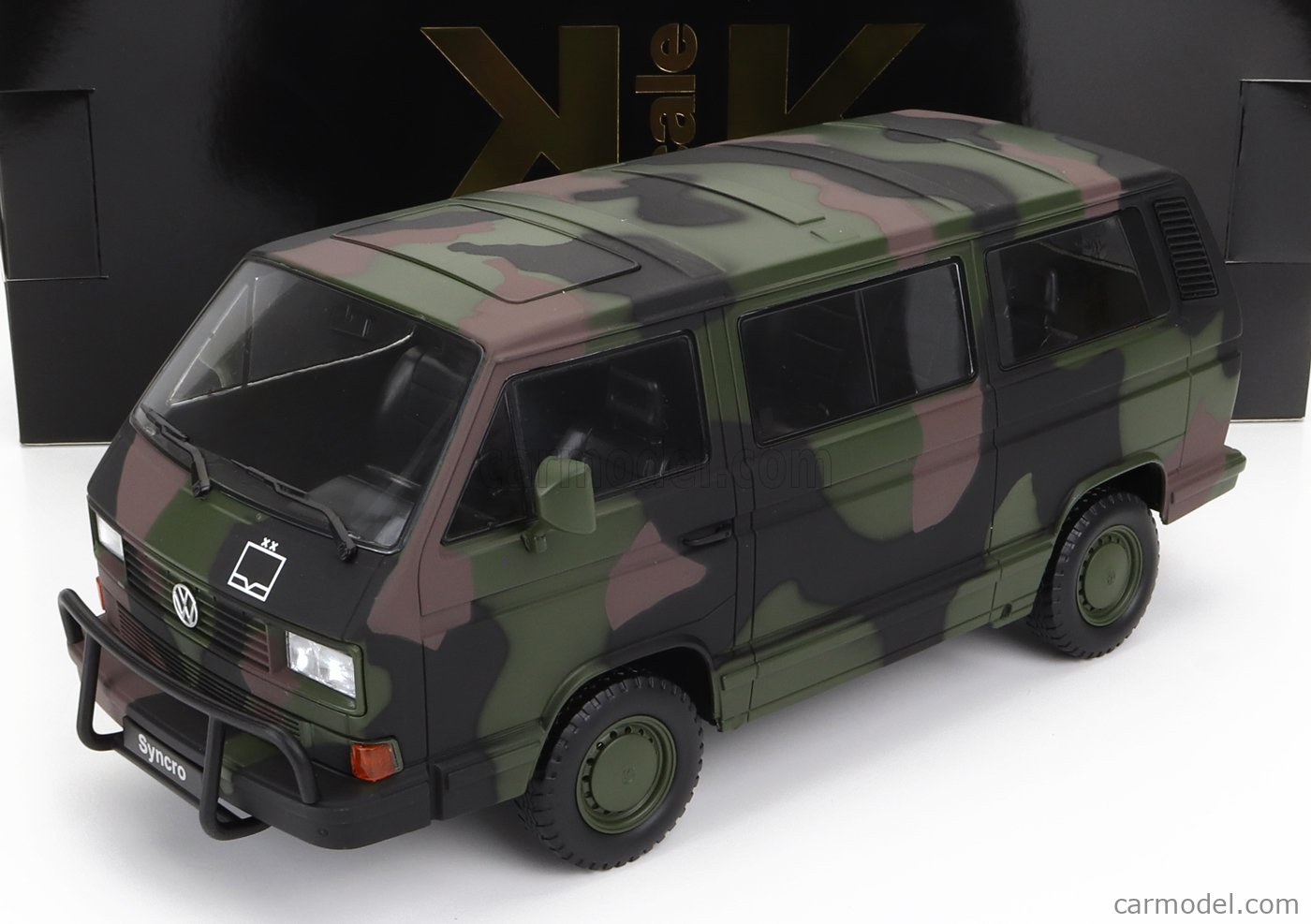 PRE-ORD3R KK Scale Modeliukas 1/18 1987 Volkswagen Bus T3 *German Army*, camouflage