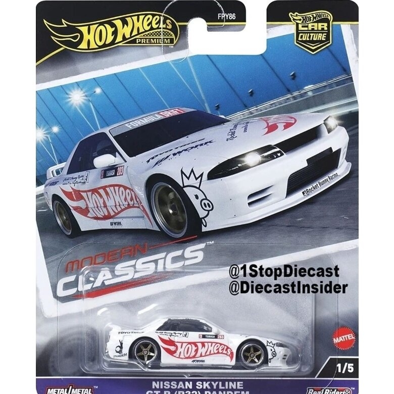 Hot Wheels Premium Modern Classics Modeliukas Nissan Skyline R32 Pandem (yra Sandėlyje)