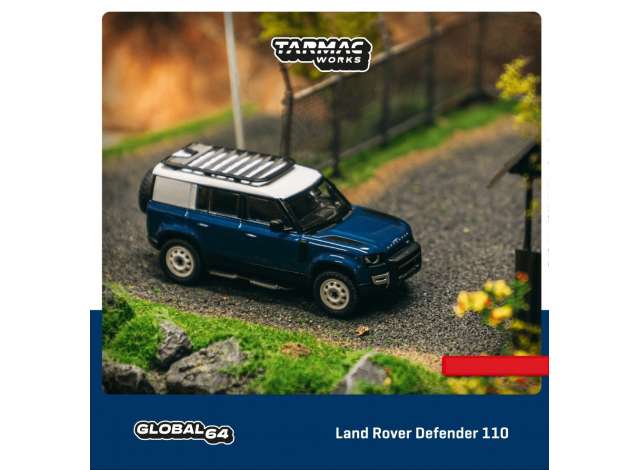 PRE-ORD3R Tarmac Modeliukas 1/64 Land Rover Defender 110, blue