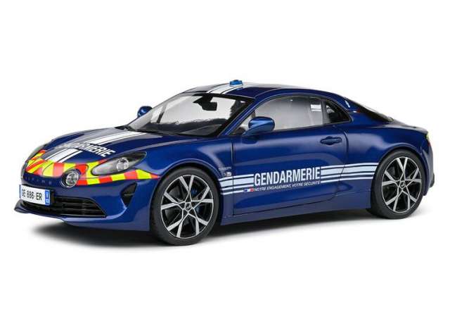 PRE-ORD3R Solido Modeliukas 1/18 2023 Alpine A110 Gendarmerie, blue/yellow/red