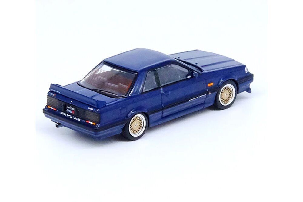 Ratų DEFEKTAS!!!  Inno64 Modeliukas 1987 Nissan Skyline GTS-R R31, dark blue (yra sandėlyje)