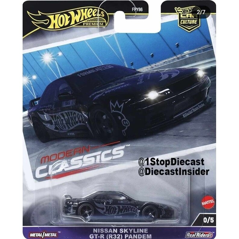 Hot Wheels Premium Modern Classics CHASE Modeliukas Nissan Skyline R32 Pandem black CHASE (yra Sandėlyje)