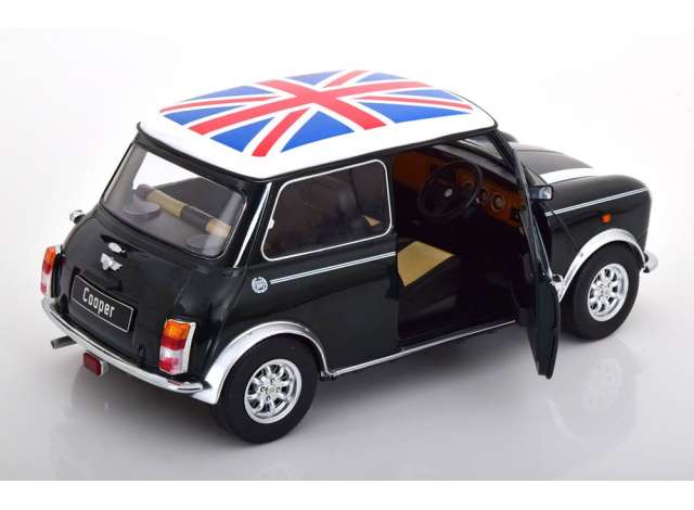 PRE-ORD3R KK Scale Modeliukas 1/12 Mini Cooper with Union Jack, green/white