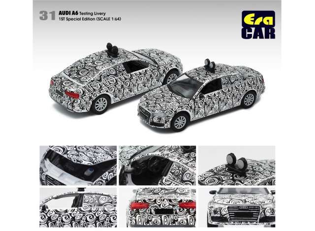 Era Car Modeliukas Audi A6 1st Special Edition Testing Livery, white-black