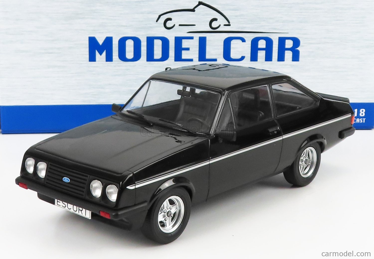 PRE-ORD3R MCG Modeliukas 1/18 1977 Ford Escort MK II RS 2000, black
