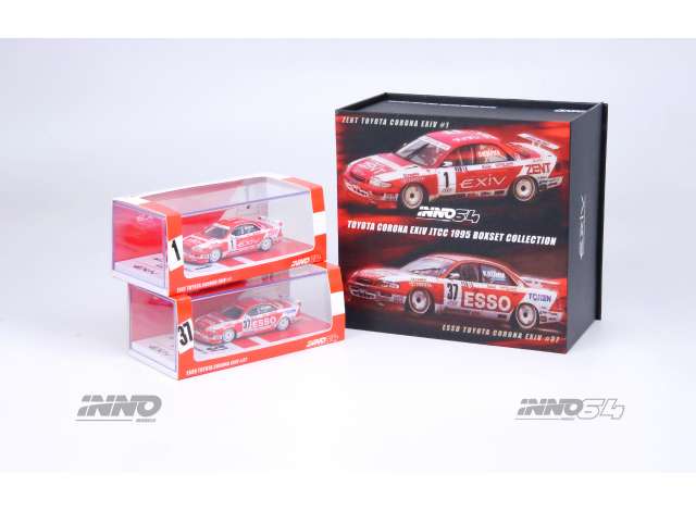 PRE-ORD3R Inno64 Modeliukas 1/64 Toyota Corona EXIV #1 *Zent* 1995 & #37 *Esso 1995 in Special Collecto
