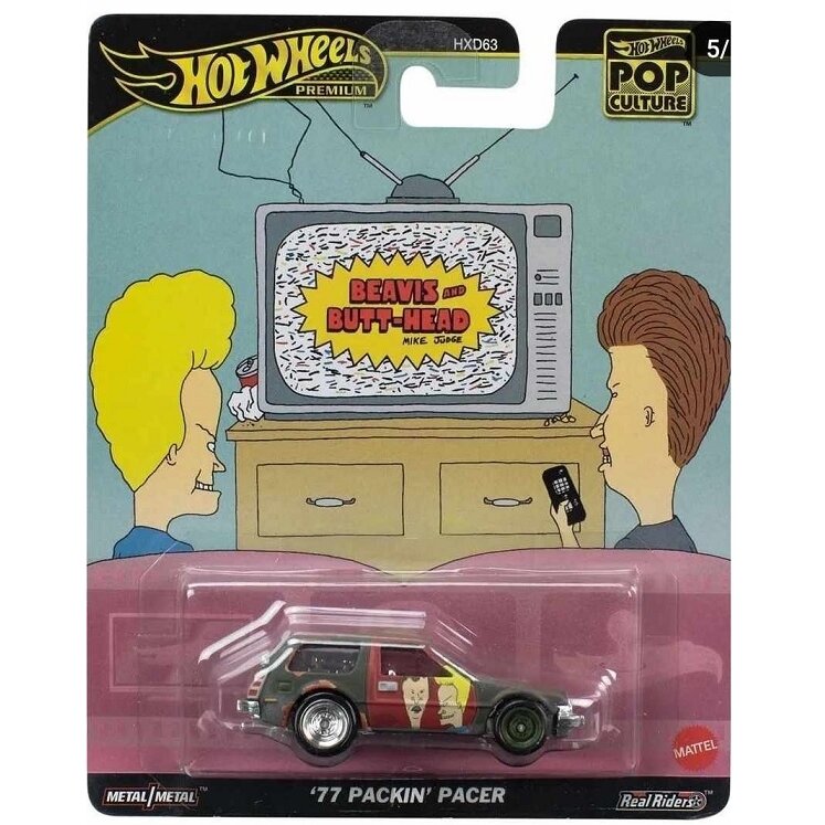 Hot Wheels Premium Pop Culture Modeliukas 1977 Packin Pacer - Beavis and Butt-Head (yra Sandėlyje)