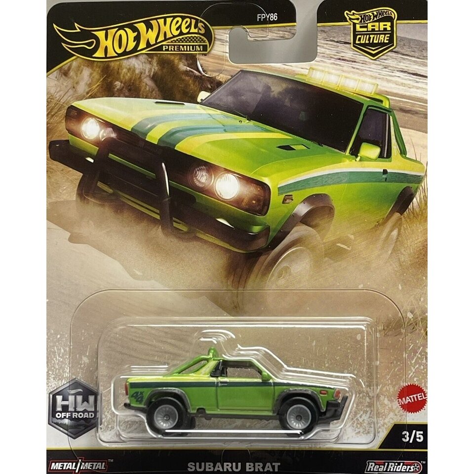 Hot Wheels Premium Off Road Modeliukas Subaru BRAT (yra Sandėlyje)