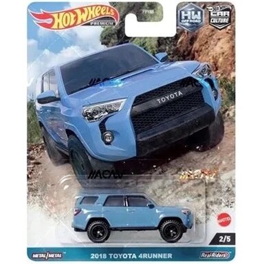 Hot Wheels Premium Off Road Modeliukas 2018 Toyota 4Runner, blue 2/5