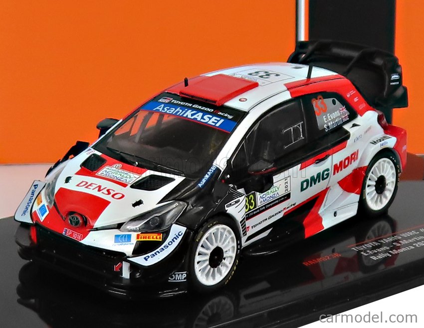 PRE-ORD3R IXO Models Modeliukas 1/43 2021 Toyota Yaris WRC Toyota Gazoo Racing #33 E. Evans/S. Martin DMG M...