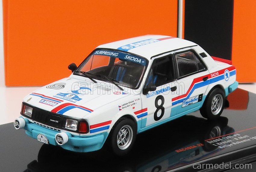 PRE-ORD3R IXO Models Modeliukas 1/43 1988 Skoda 130 L No.8 Rally Bohemia Krecek/Motl