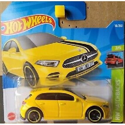 Hot Wheels Mainline Modeliukas Mercedes benz A-Class yellow (yra Sandėlyje)