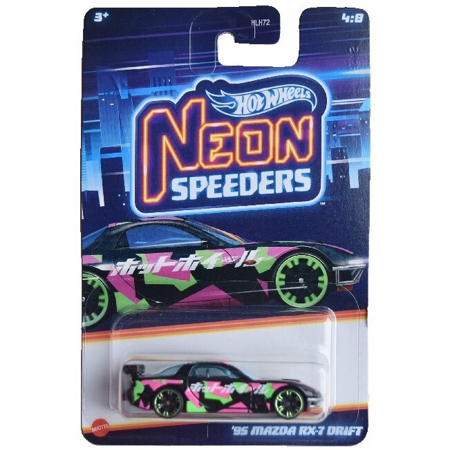 Hot Wheels Neon Speedsters Modeliukas 1995 Mazda RX-7 Drft Master (yra Sandėlyje)