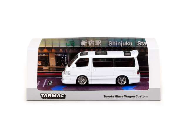 PRE-ORD3R Tarmac Works Modeliukas Toyota Hiace Wagon Custom, white
