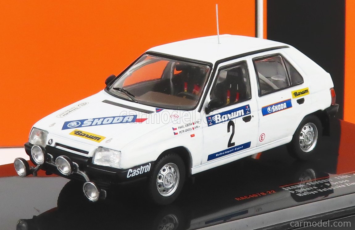 PRE-ORD3R IXO Models Modeliukas 1/43 1989 Skoda Favorit 136 L No.2 Rally Valasskaa Zima Sibera/Gross