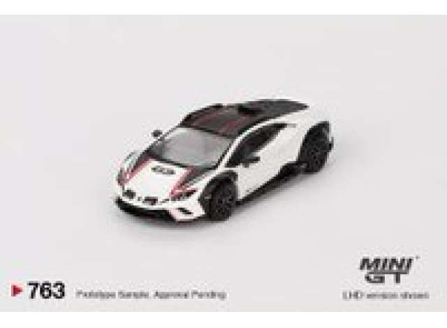 Mini GT Modeliukas 1/64 2023 Lamborghini Huracan Sterrato Bianco Asopo, white/black/red (yra Sandėlyje)