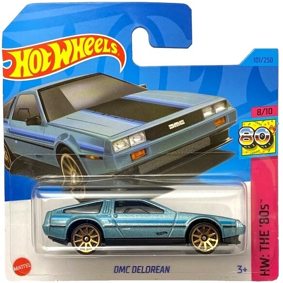 Hot Wheels Modeliukas DMC DeLorean Blue The 80& 2023 #101 Short Card (yra Sandėlyje)