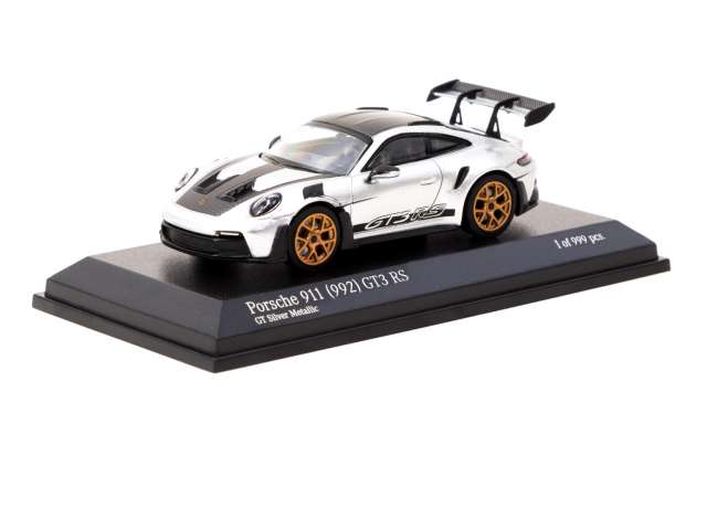 Tarmac Modeliukas 1/64 Porsche 911 (992) GT3 RS, silver metallic
