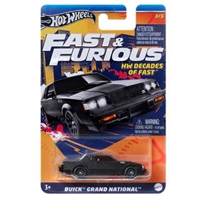Hot Wheels Fast Furious Modeliukas Buick Grand National (yra Sandėlyje)