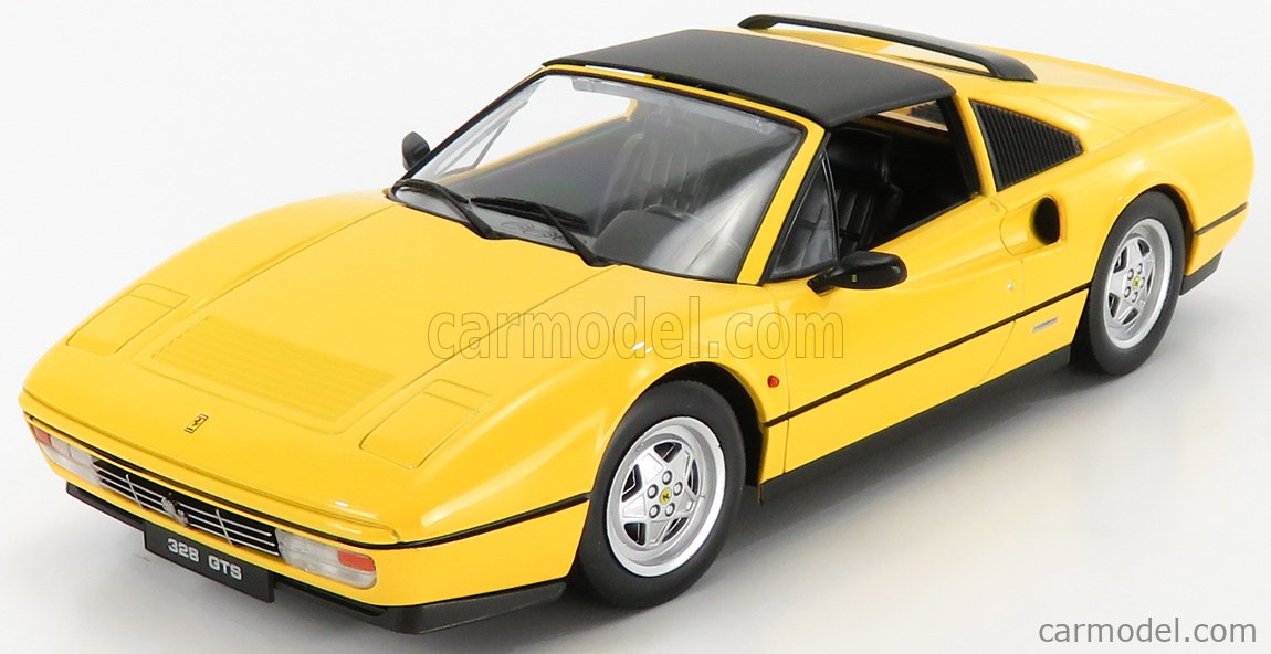 PRE-ORD3R KK Scale Modeliukas 1985 Ferrari 328 GTS, yellow