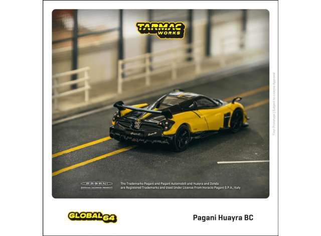 PRE-ORD3R Tarmac Works Modeliukas Pagani Huayra BC, giallo Limone