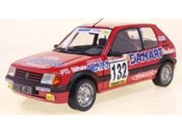 PRE-ORD3R Solido Modeliukas 1/18 1986 Peugeot 205 GTI #135 Delecour/Pauwels Rally Monte Carlo, red