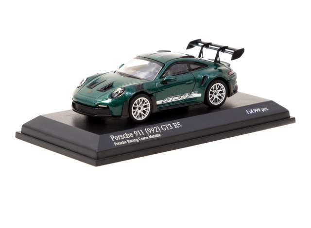 PRE-ORD3R Tarmac Modeliukas 1/64 Porsche 911 (992) GT3 RS, green metallic