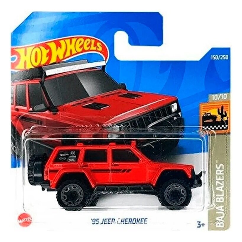 Hot Wheels Mainline Modeliukas 95 Jeep Cherokee Red (yra Sandėlyje)