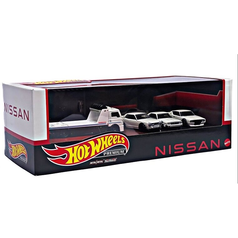 PRE-ORDER Hot Wheels Premium Modeliukas Premium Set #14 Skyline`s Diorama (Fleetstreet truck,Nissan Skyline 2000GT-R,LBWK Nissan Skyline C210,Nissan Skyline HT2000 GT-X)