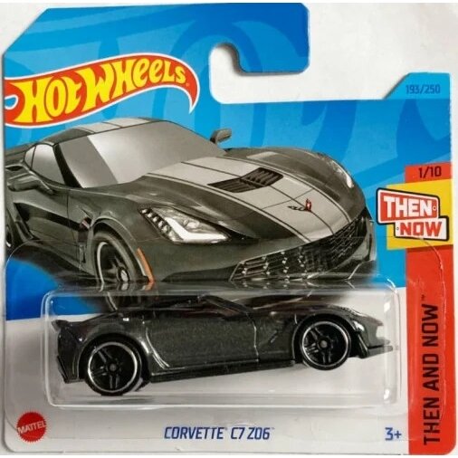 SKILĘS BLISTERIS!!!    Hot Wheels Mainline Modeliukas Corvette C7 z06 black short card (yra Sandėlyje)