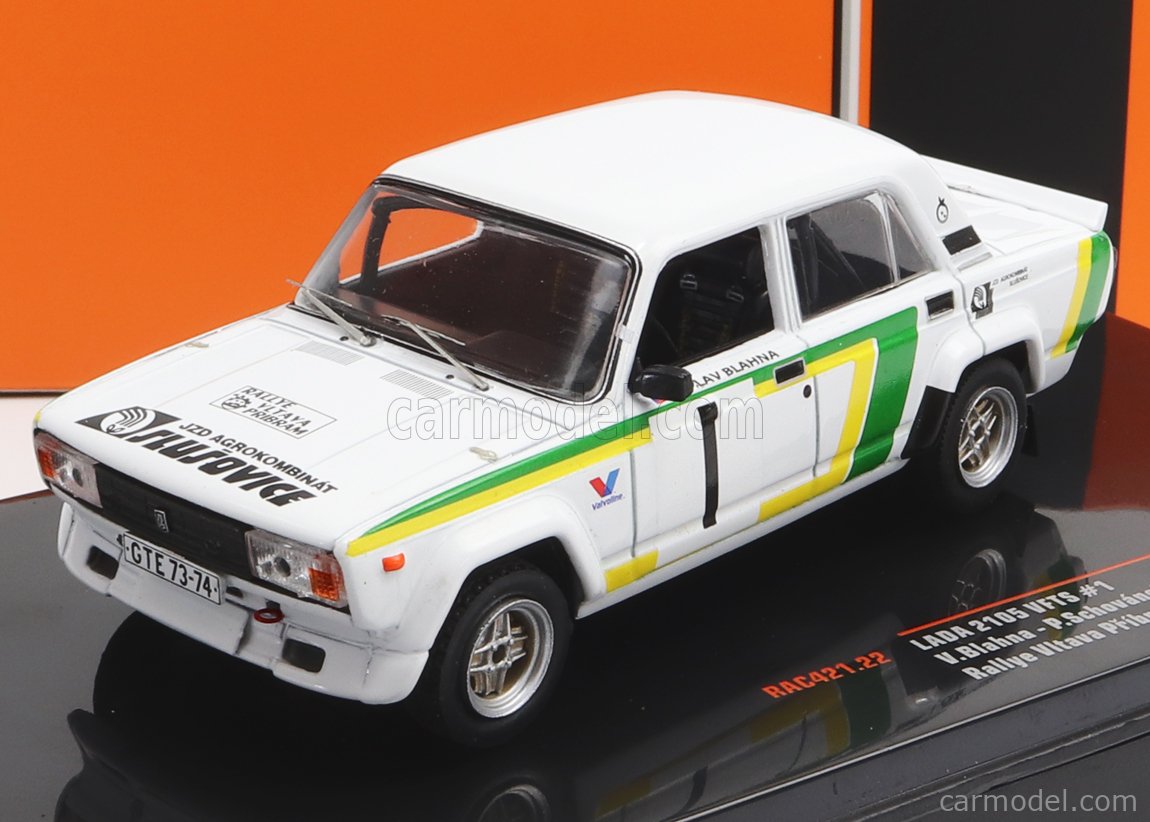 PRE-ORD3R IXO Models Modeliukas 1/43 1988 Lada 2105 VFTS #1 V.Blahna/P.Schovanek Vltava Příbram Rallye...