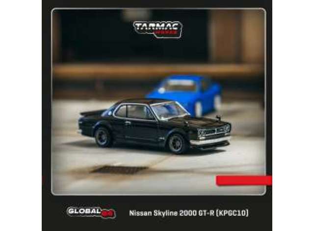 PRE-ORD3R Tarmac Modeliukas 1/64 Nissan Skyline 2000 GT-R KPGC10, black