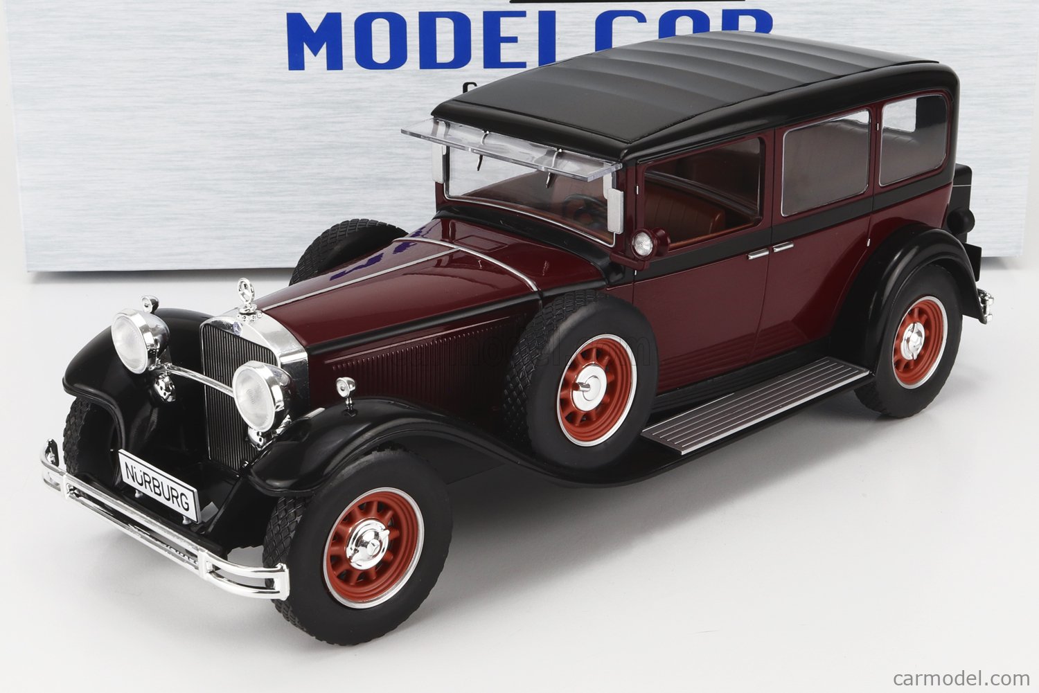 PRE-ORD3R MCG Modeliukas 1/18 1928 Mercedes Typ Nurberg 460/460K (W08), dark red/black