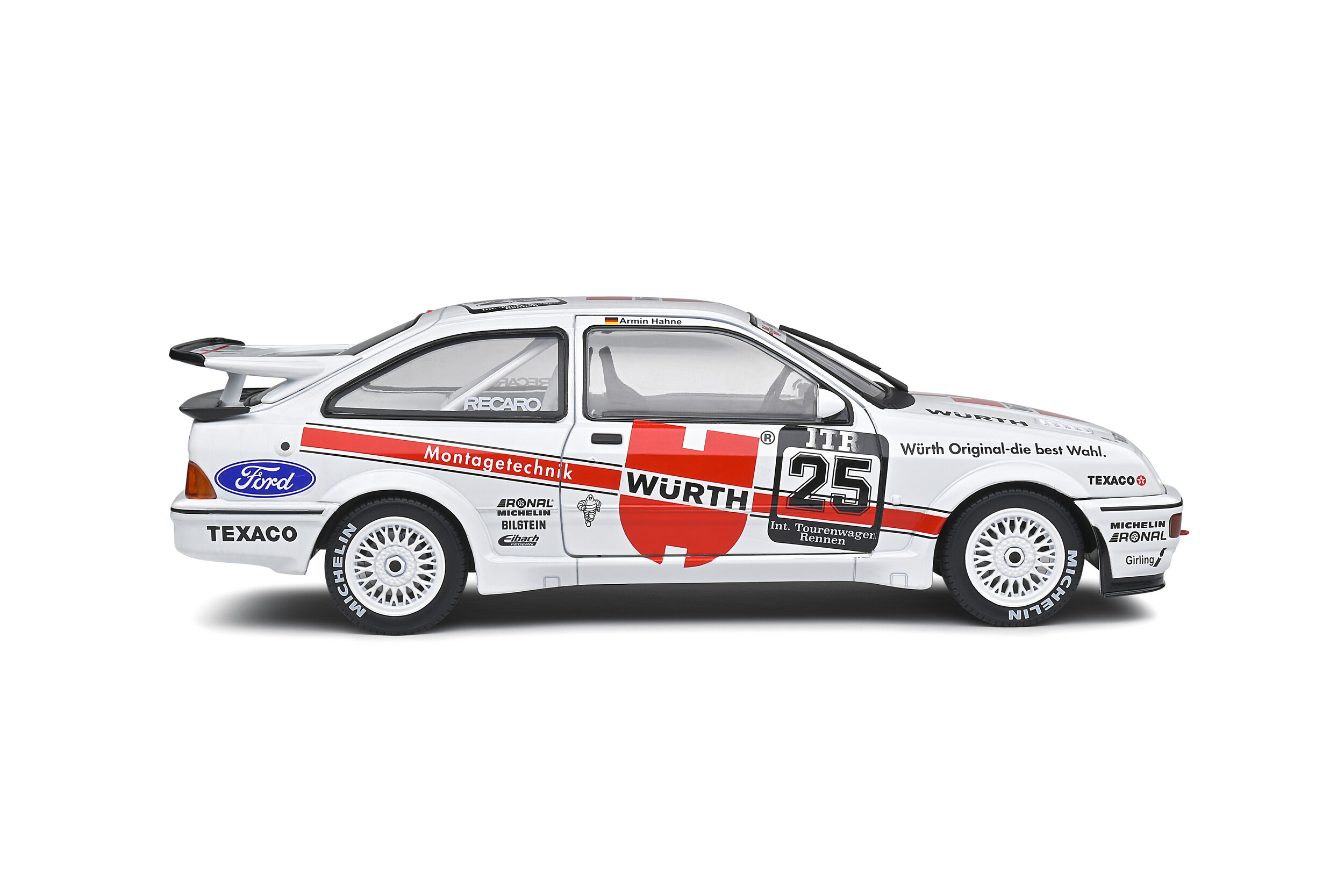 PRE-ORD3R Solido Modeliukas 1/18 1988 Ford Sierra RS500 Nurburgring DTM #25, white/red/black