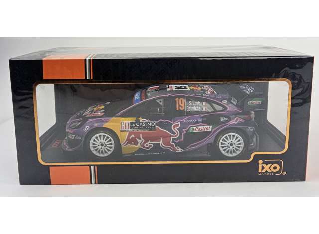 PRE-ORD3R IXO Models Modeliukas 1/18 2022 Ford Puma Rally1 #19 WRC2 Rally Monte Carlo Loeb/Galmiche, purple...