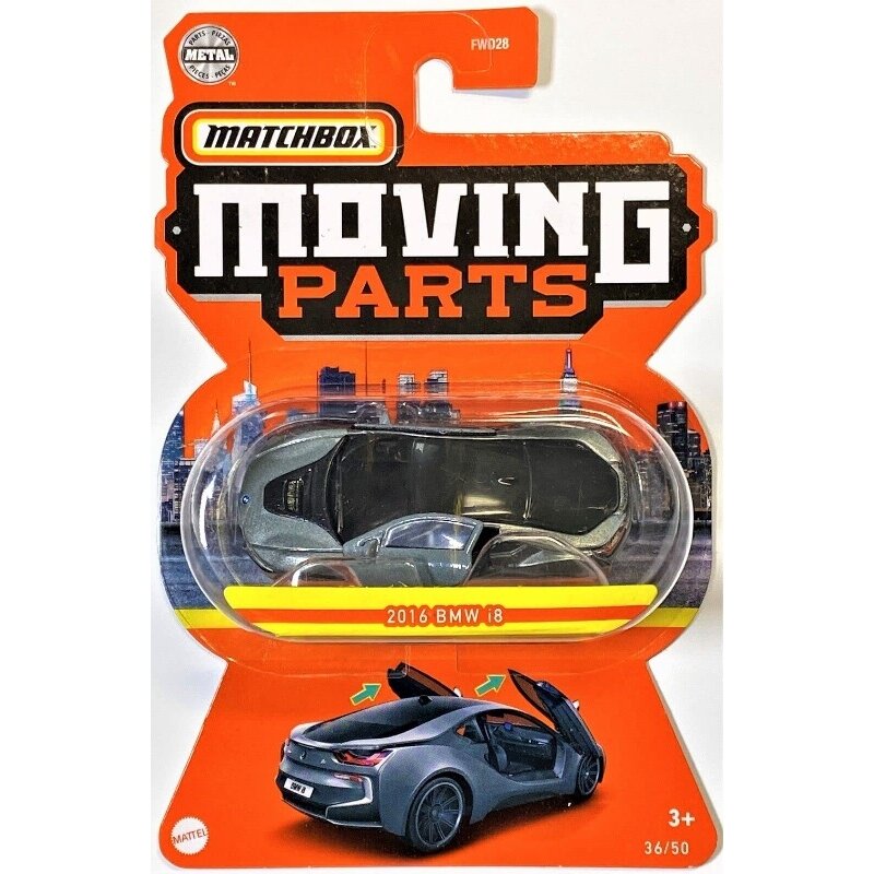 Matchbox Moving Parts Modeliukas 2016 BWW i8 grey (yra Sandėlyje)