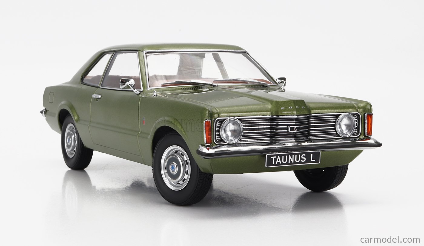 PRE-ORD3R KK Scale Modeliukas 1/18 1971 Ford Taunus L Sedan (Round Headlight), green
