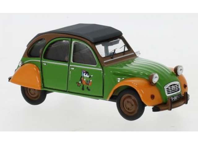 PRE-ORD3R IXO Models Modeliukas 1/43 1978 Citroen 2 CV, green/orange