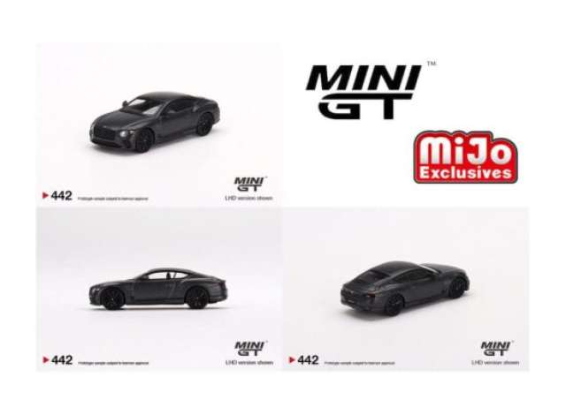 PRE-ORD3R Mini GT Modeliukas 1/64 2022 Bentley Continental GT Speed, anthracite satin