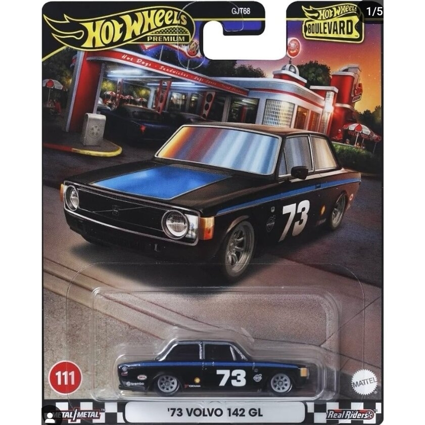 Hot Wheels Premium Boulevard Modeliukas 1973 Volvo 142 GL (yra Sandėlyje)