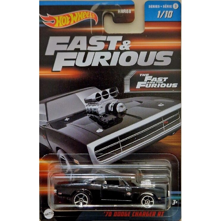 Hot Wheels Fast & Furious Set C Modeliukas 1970 DODGE CHARGER RT (yra Sandėlyje)