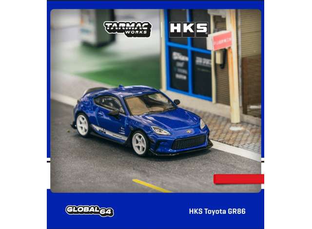 Tarmac Modeliukas 1/64 HKS Toyota GR86, blue (yra Sandėlyje)