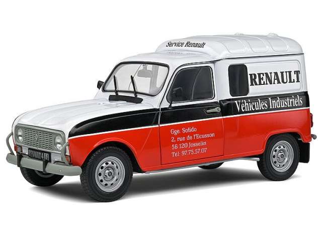 Solido Modeliukas 1/18 1988 Renault R4 F4 *Renault Vehicule Industriel*, white/red