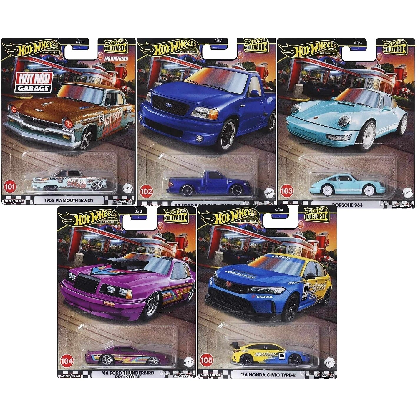 Hot Wheels Premium Boulevard Series Modeliukų rinkinys (979W)