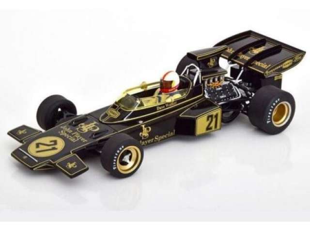 PRE-ORD3R MCG Modeliukas 1/18 1972 Lotus 72D D. Walker #21 GP Spanien *John Player Team*, black/gold
