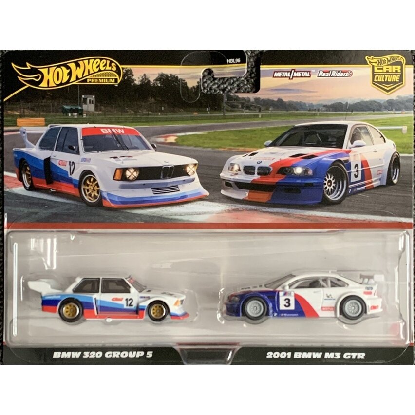 Hot Wheels Premium 2-pack Modeliukas BMW M3 E46 GTR & BMW 320 Group 5