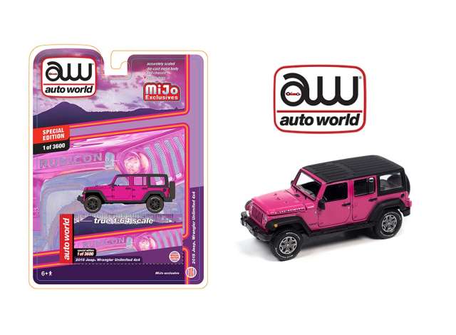 PRE-ORD3R Auto World Modeliukas 2018 Jeep Wrangler Unlimited 4x4, pink